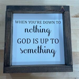 Inspirational Wooden Framed Wall Art - Black and Brown